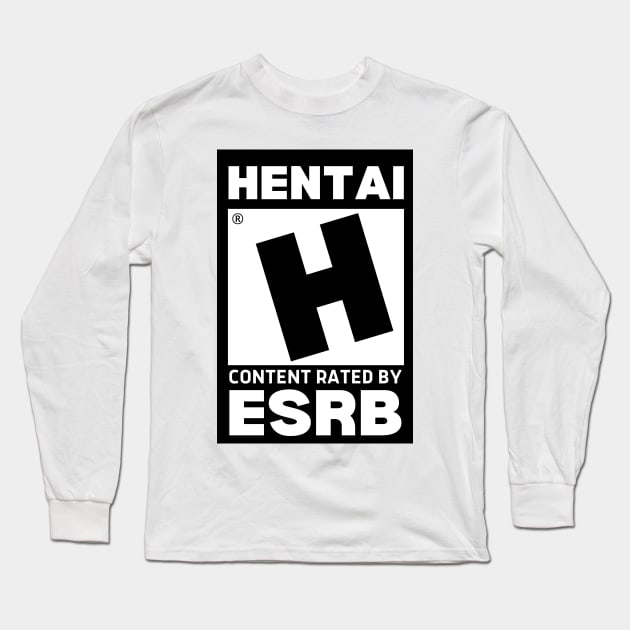 HENTAI Content Rating - Rated H Long Sleeve T-Shirt by cocorf